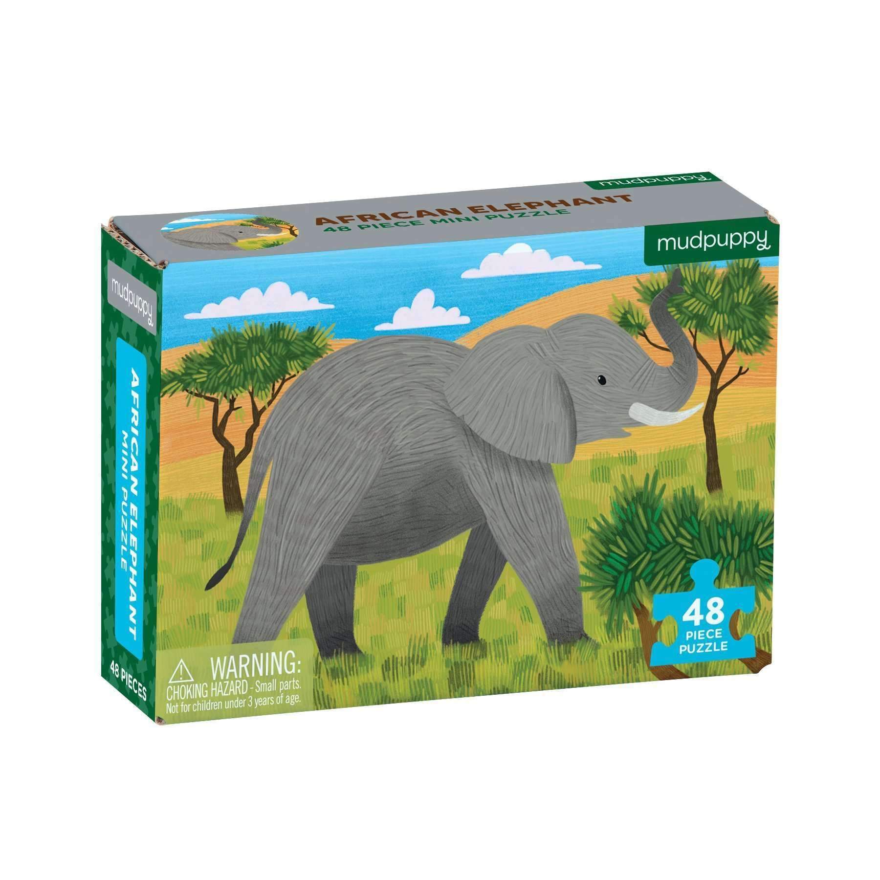 Mud Puppy | Mini Puzzle - African Elephant 48pc