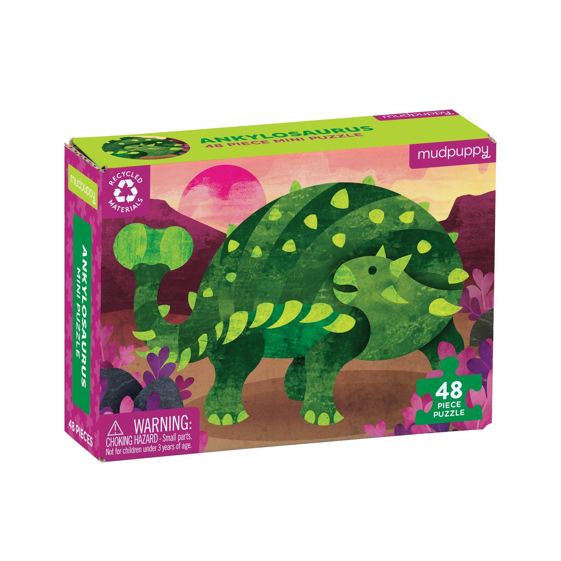 Mud Puppy | Mini Puzzle - Ankylosaurus 48pc