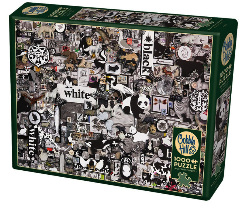 Cobble Hill | Black & White Animals Puzzle - 1000pc