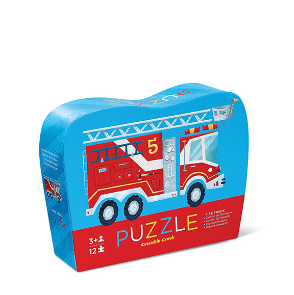 Crocodile Creek | Mini Shaped Puzzle 12pc - Fire Truck