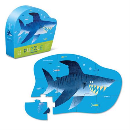 Crocodile Creek | Mini Shaped Puzzle 12pc - Shark City