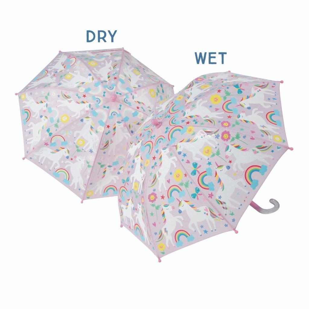 Floss & Rock | Colour Change Umbrella - Rainbow Unicorn