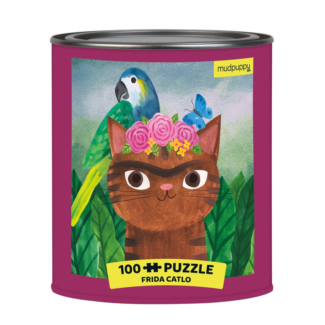 Mud Puppy | Artsy Cats Frida Catlo - 100pc Puzzle in Tin