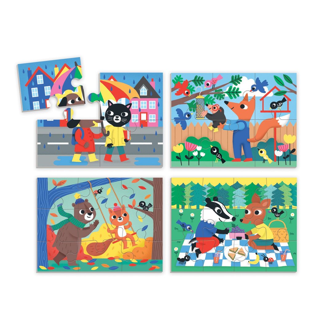 Mud Puppy | 4 In A Box Puzzle Set - Kindness