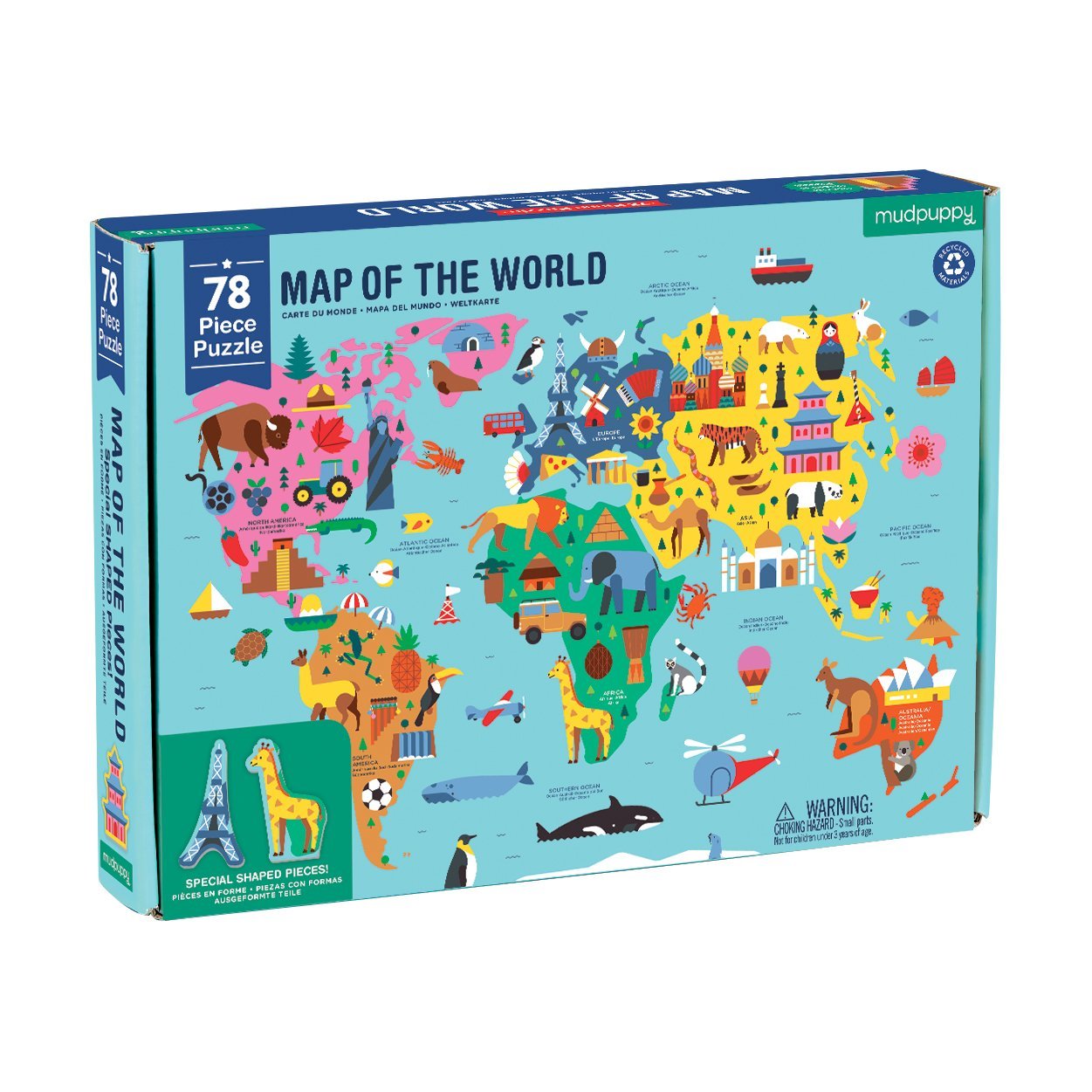 Mud Puppy | Map of the World Puzzle - 78pc