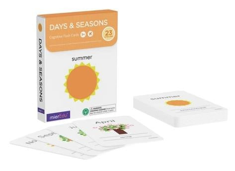 mierEdu | Cognitive Flash Cards - Days & Seasons