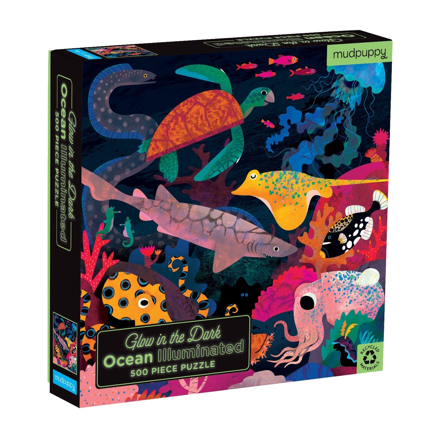 Mud Puppy | Ocean Illuminated - 500pc Glow in the Dark Puzzle