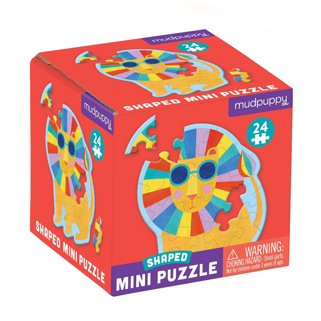 Mud Puppy | Shaped Mini Puzzle | Rainbow Lion - 24pc