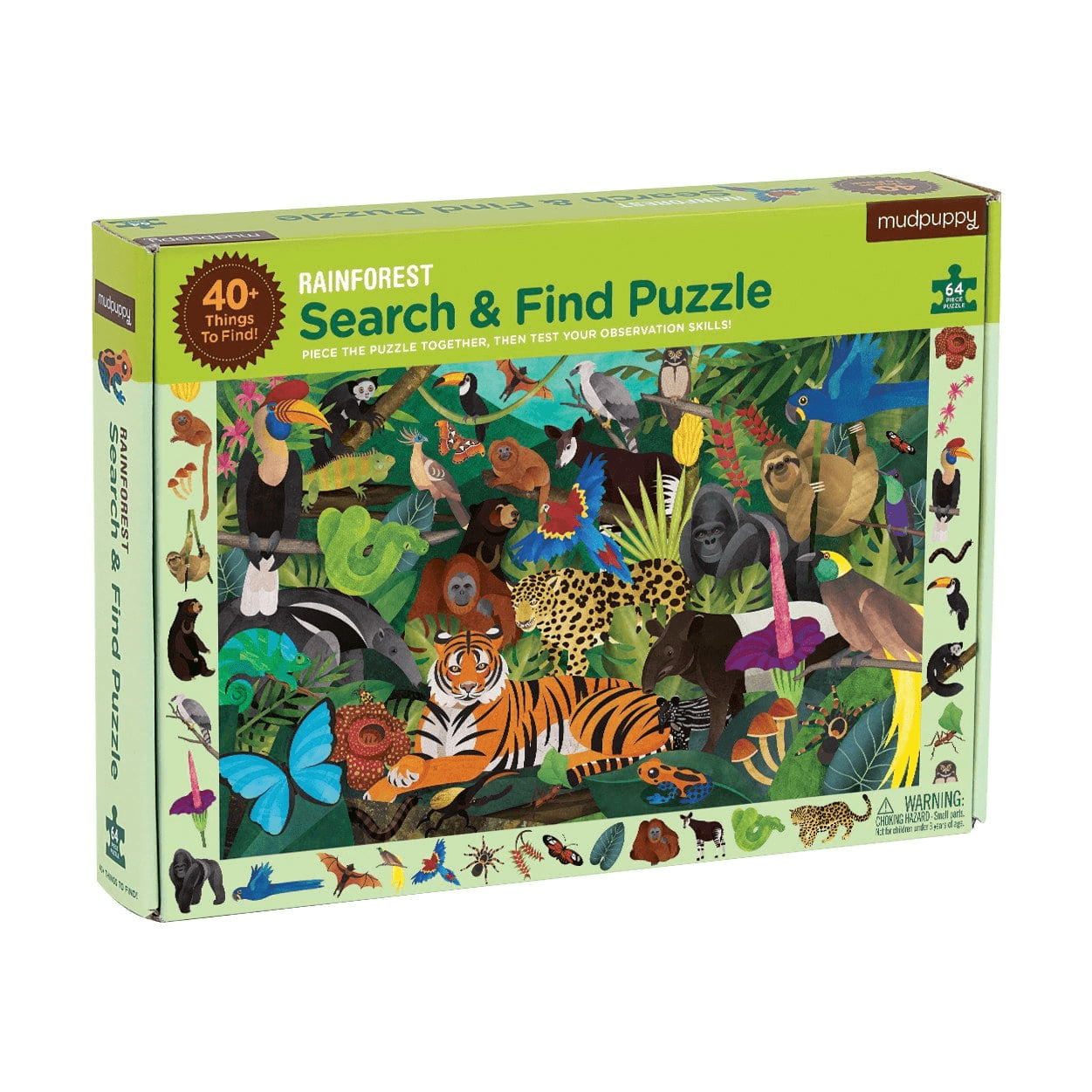 Mud Puppy | Search & Find Puzzle 64pc - Rainforest
