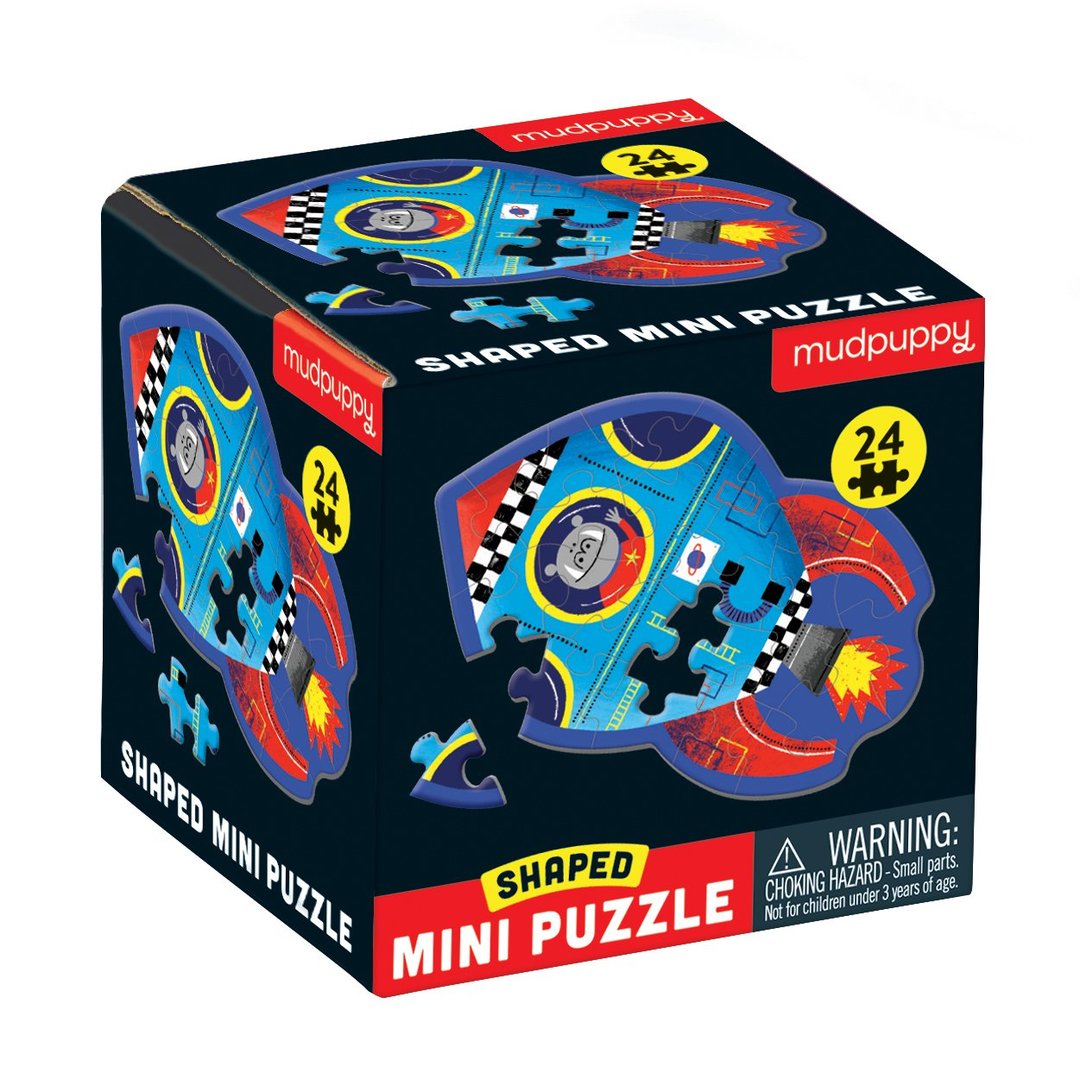 Mud Puppy | Shaped Mini Puzzle | Spaceship - 24pc