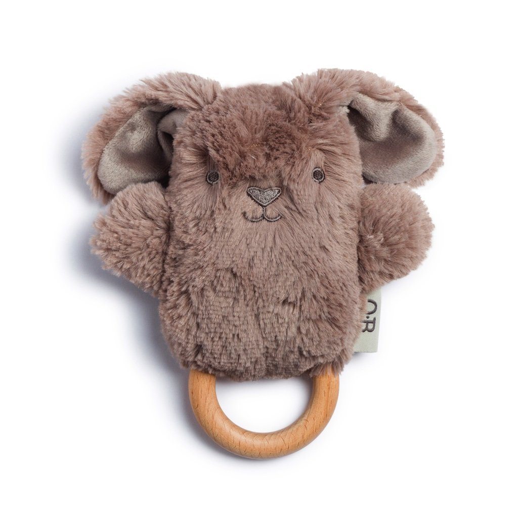 O.B Design | Rattle & Teething Ring - Byron Bunny