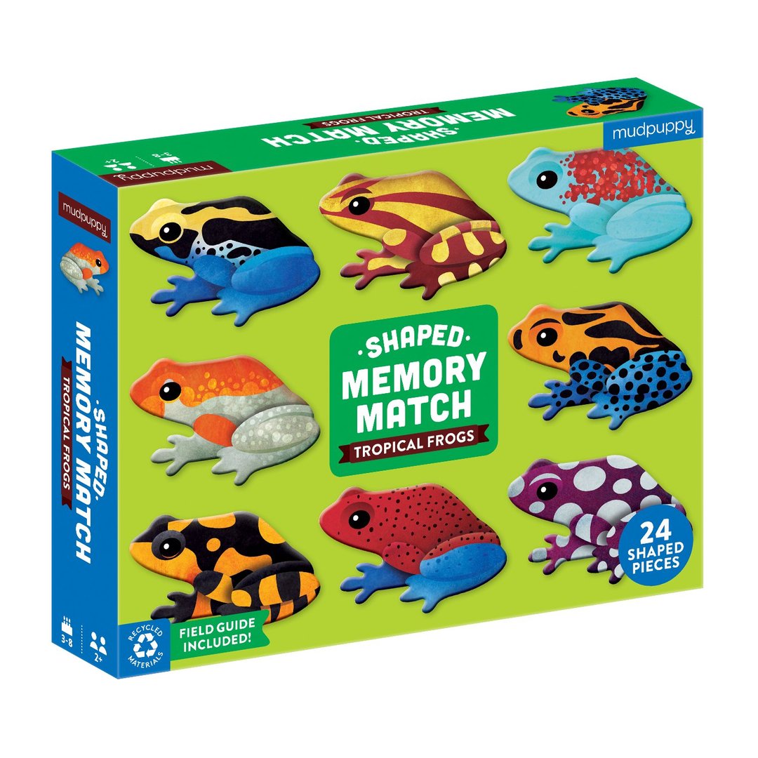 Mud Puppy | Shaped Memory Match - Tropical Frogs
