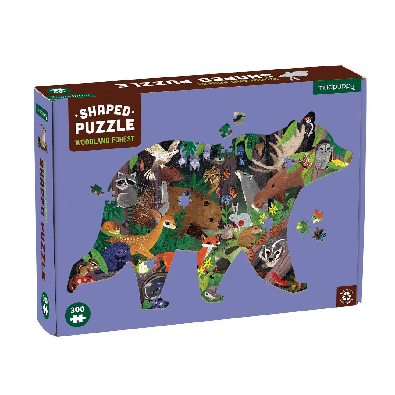Mud Puppy | 300pc Shaped Puzzle - Woodland