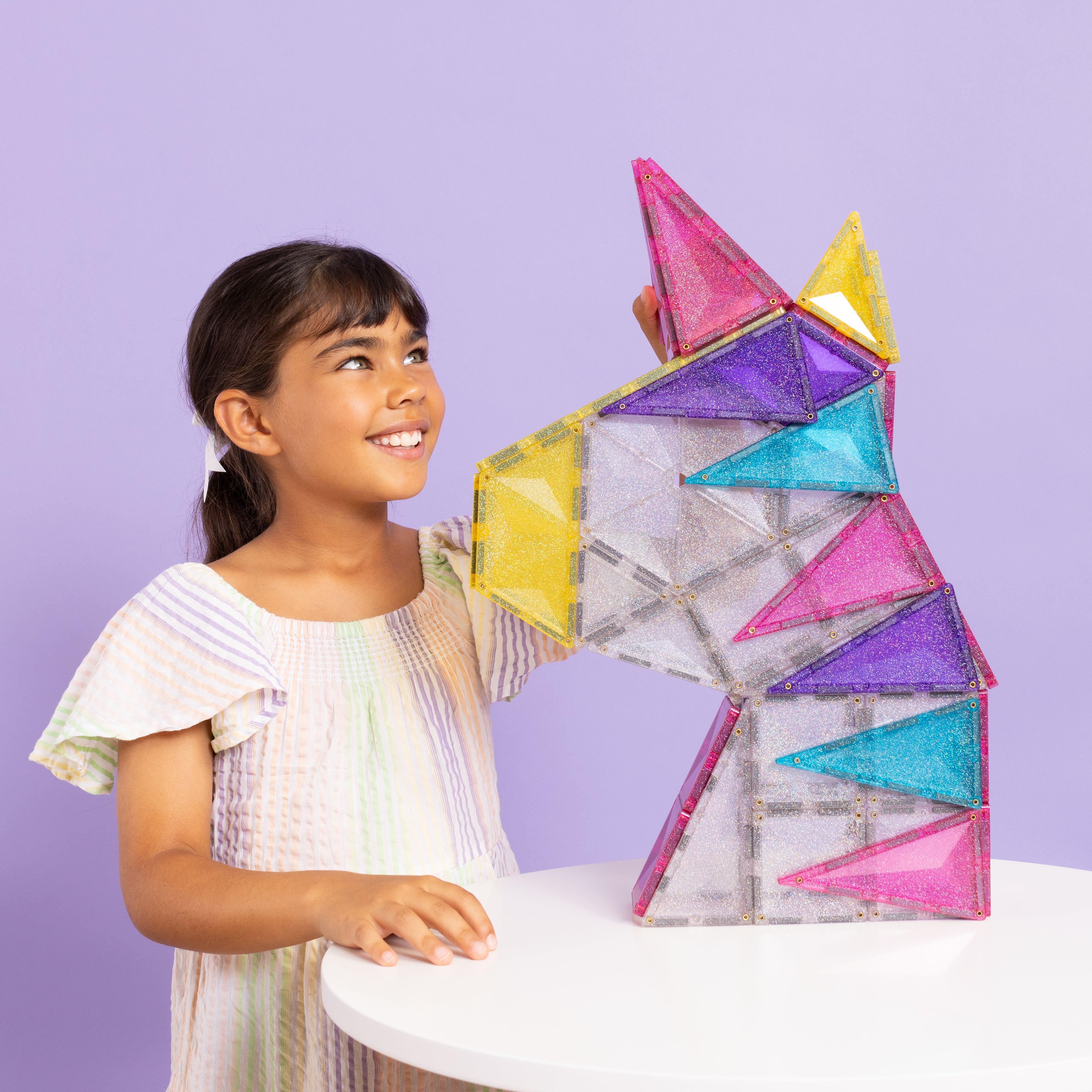 Connetix | Glitter Unicorn Pack - 56pc