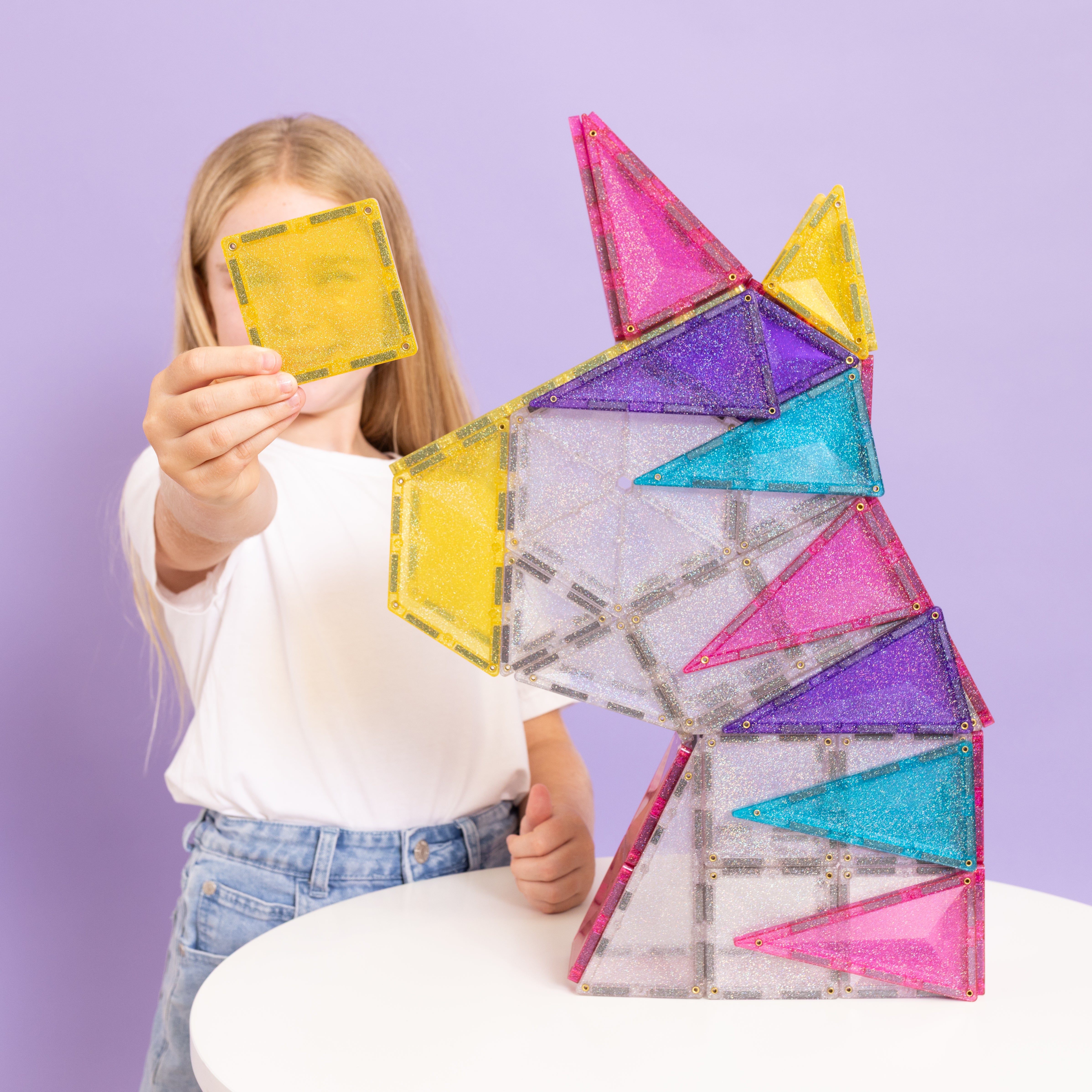 Connetix | Glitter Unicorn Pack - 56pc