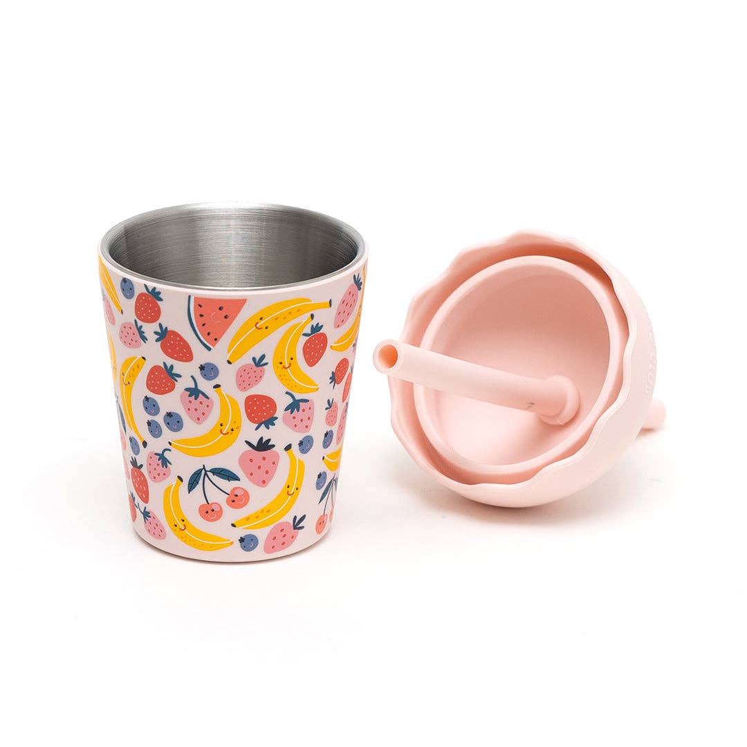 Chino Club | Fruits Pink - Mini Smoothie Cup & Straw 200ml