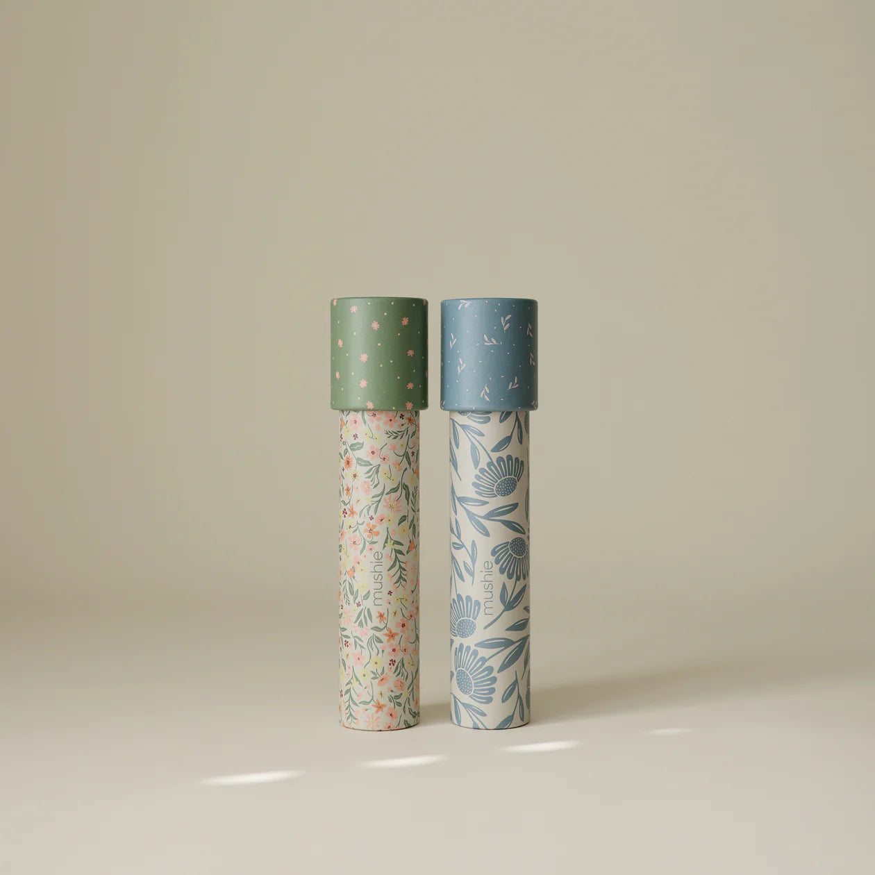Mushie | Kaleidoscope 2pk - Pastel Blooms/Blue Flowers