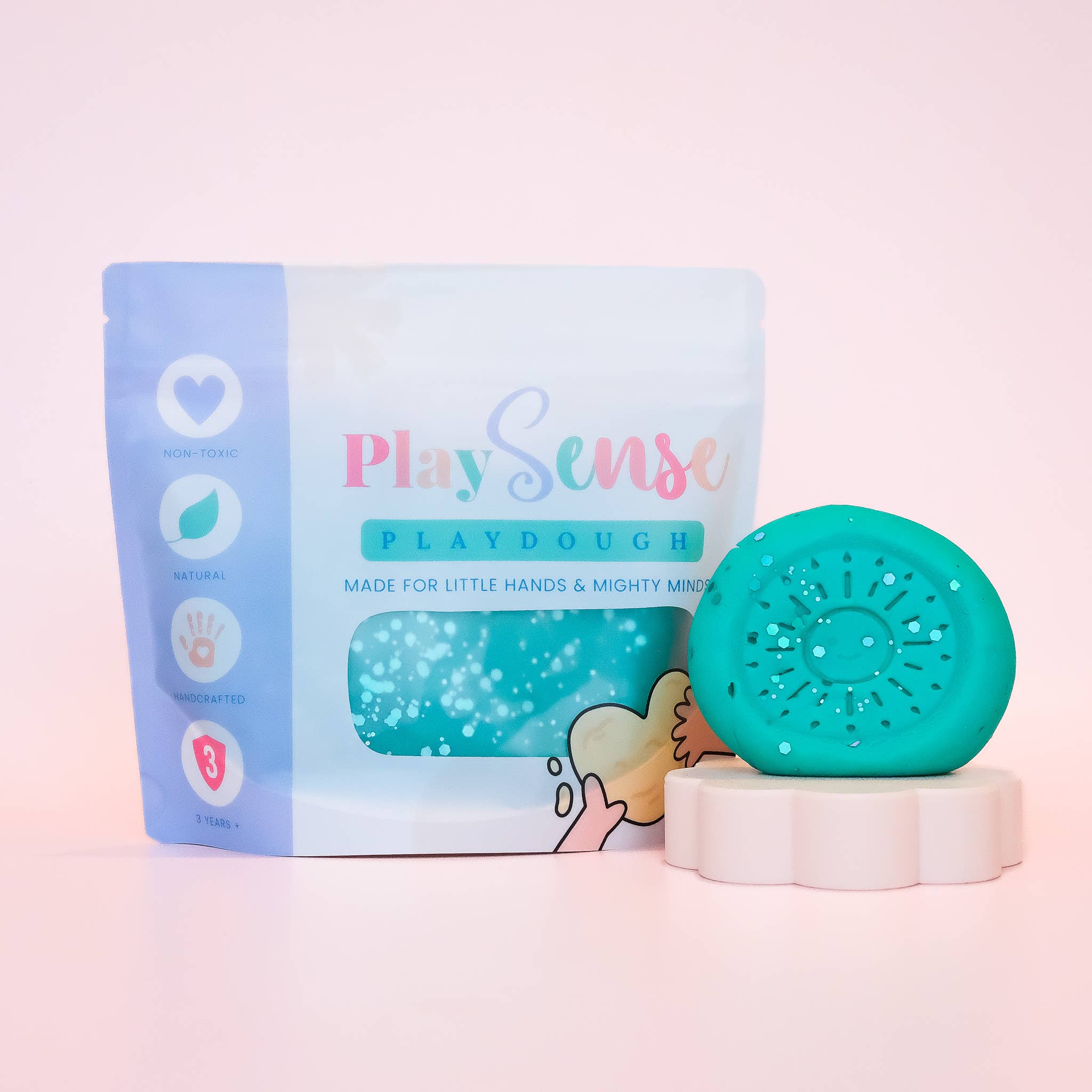 Play Sense | Dough - Glitter Teal (Sour Lolly Scented)