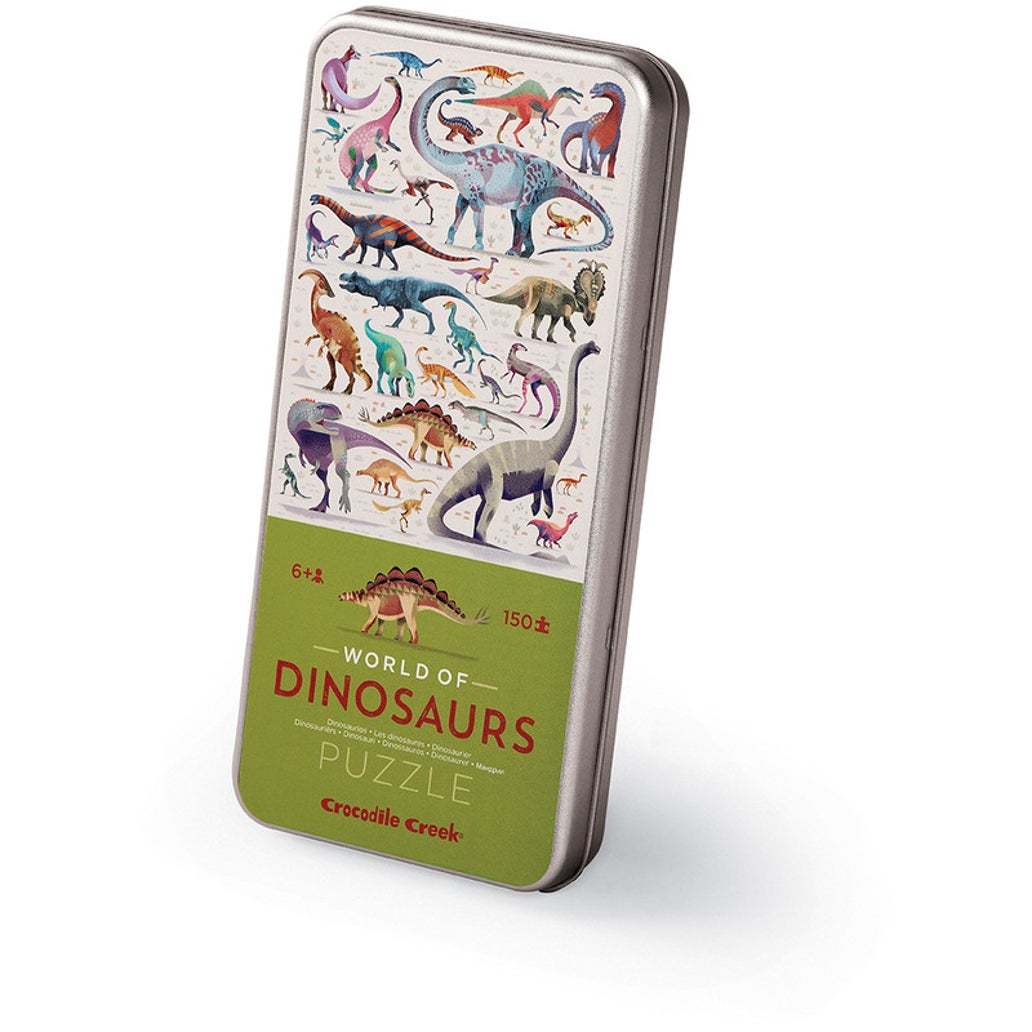 Crocodile Creek | 150pc Mini Tin Puzzle - World of Dinosaurs