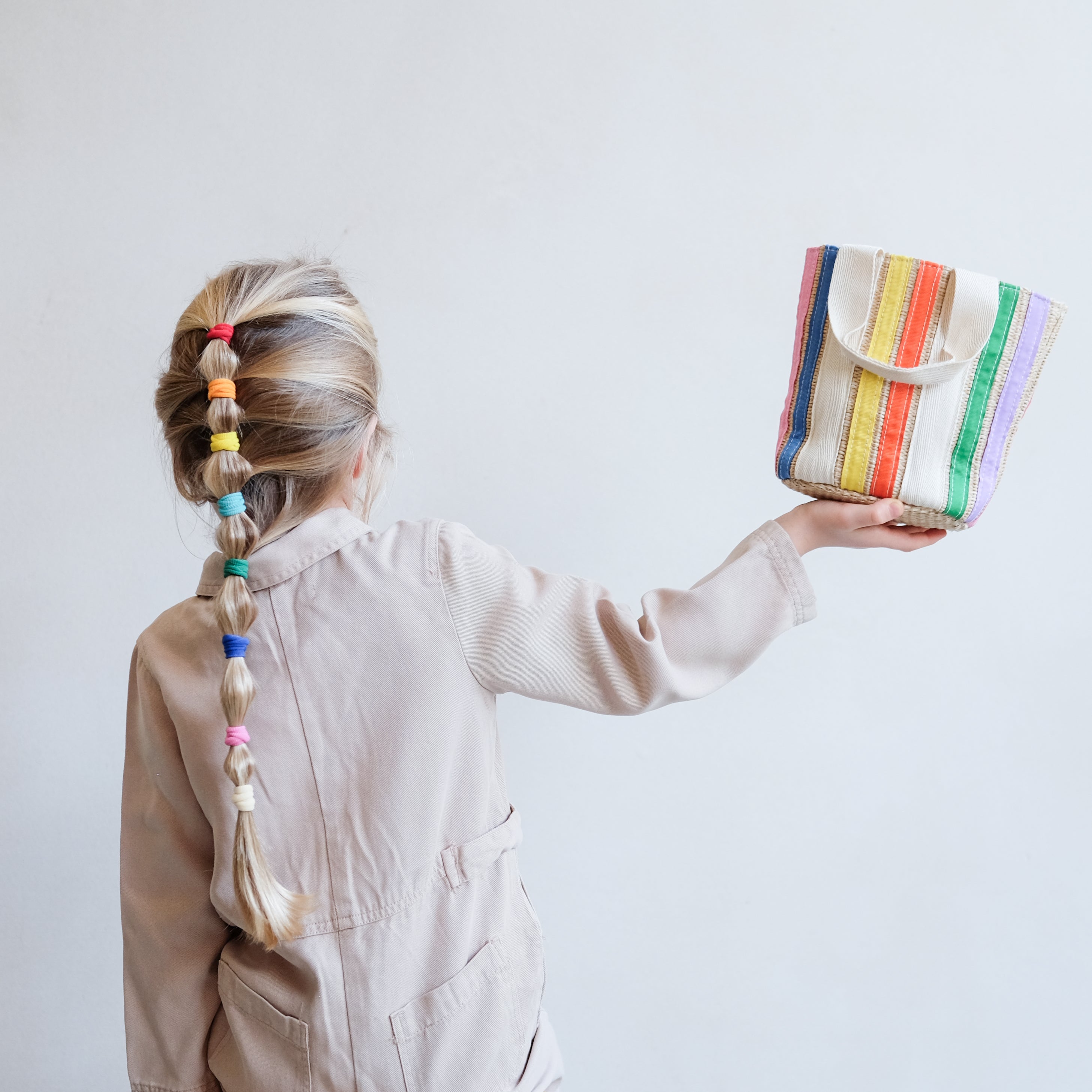 Mimi & Lula | Bright Rainbow Ribbon Basket