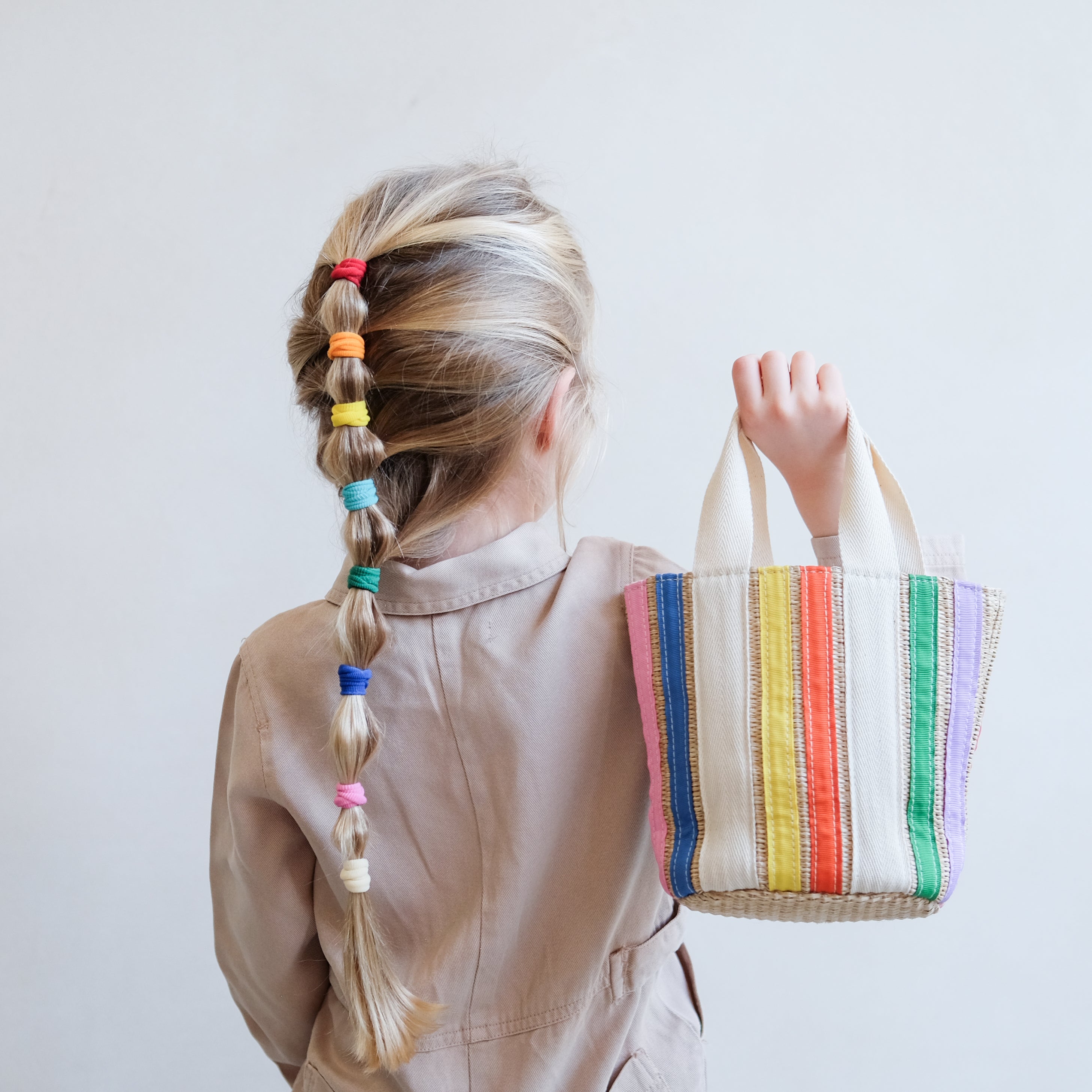 Mimi & Lula | Bright Rainbow Ribbon Basket