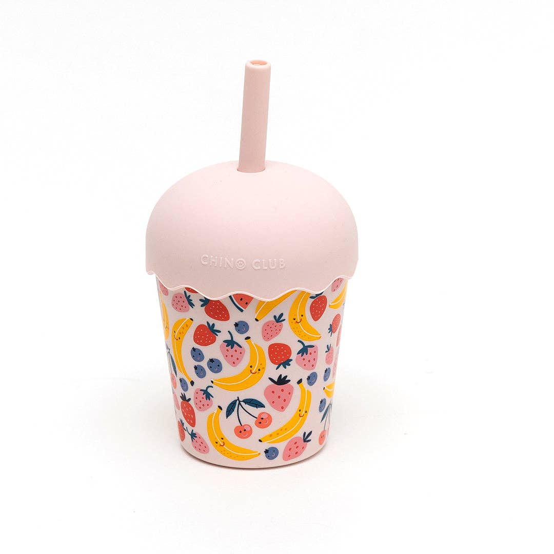 Chino Club | Fruits Pink - Mini Smoothie Cup & Straw 200ml