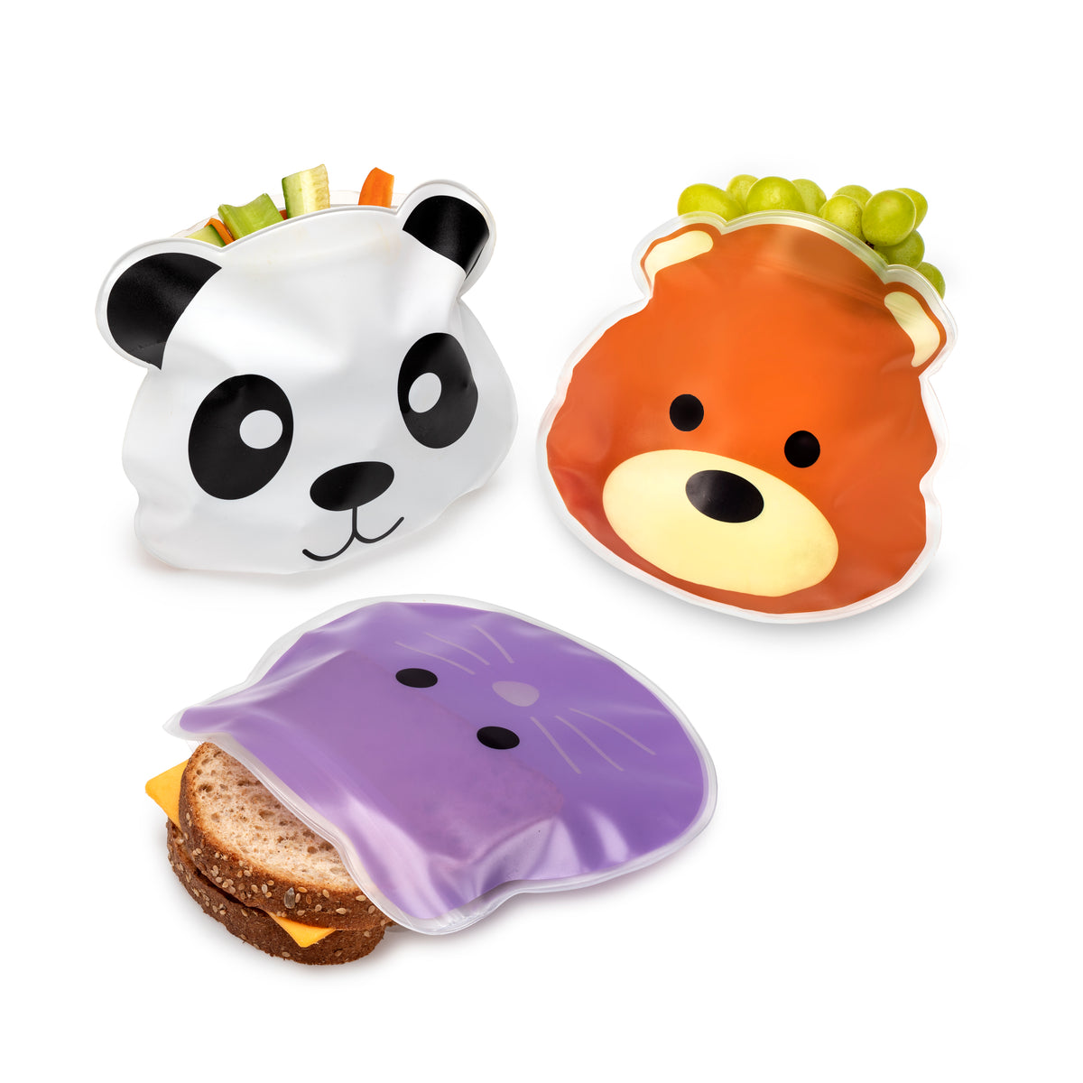 Melii | Reusable Snack Bags 6pk - Animals