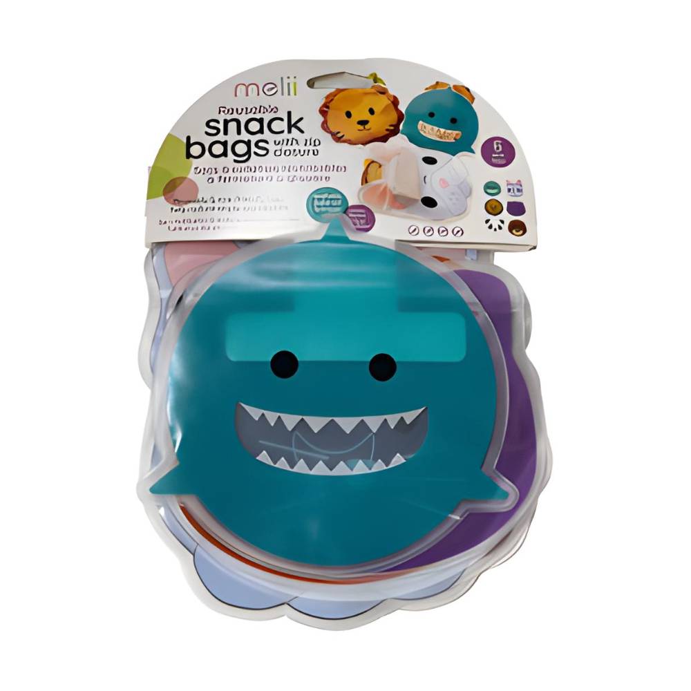 Melii | Reusable Snack Bags 6pk - Animals