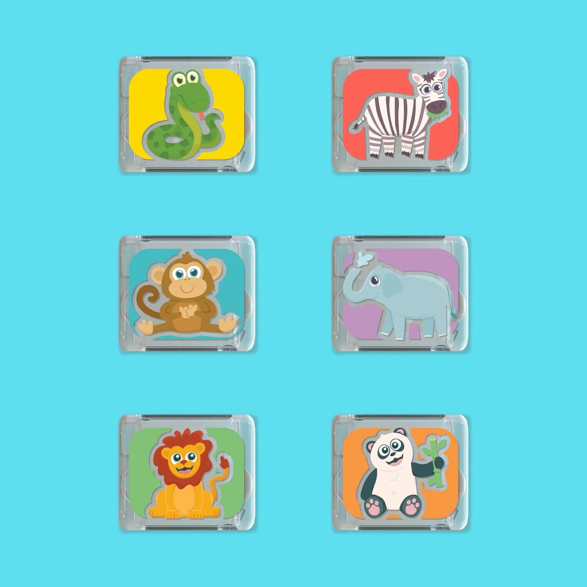 Glo Pals | Limited Edition Light-Up Cubes - Zoo Animals 6pk