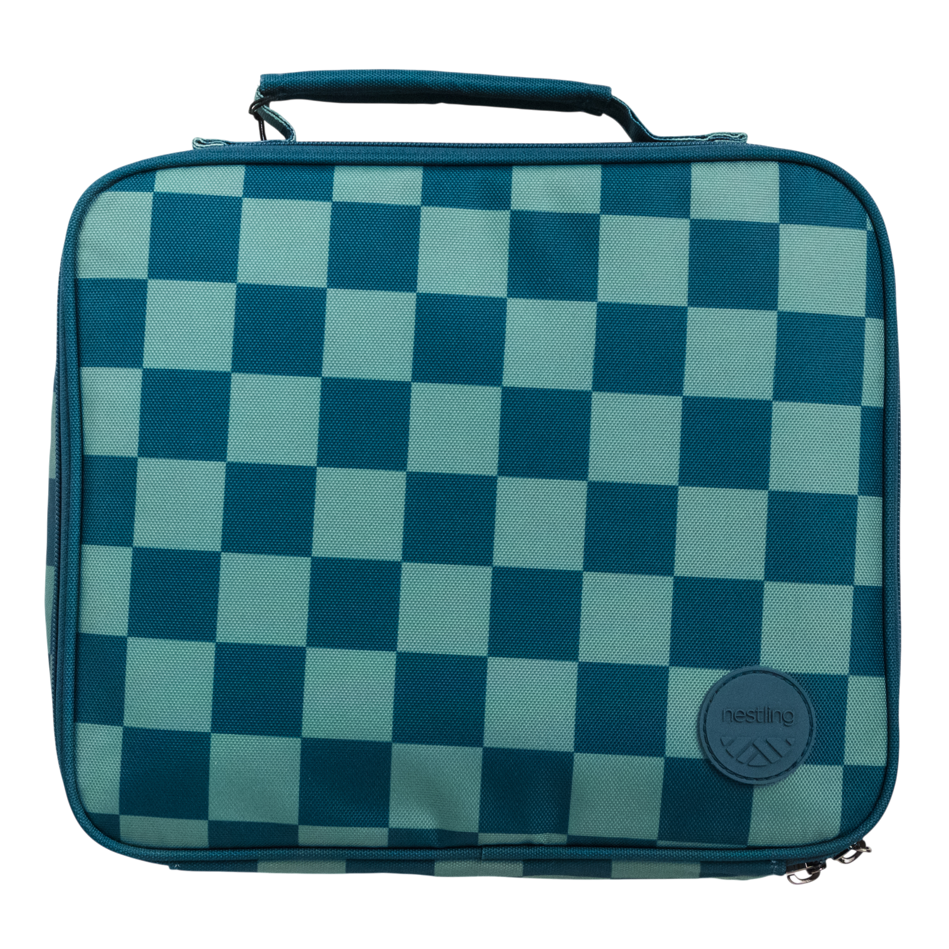 Nestling | Insulated Lunch Bag - Blue & Green Check