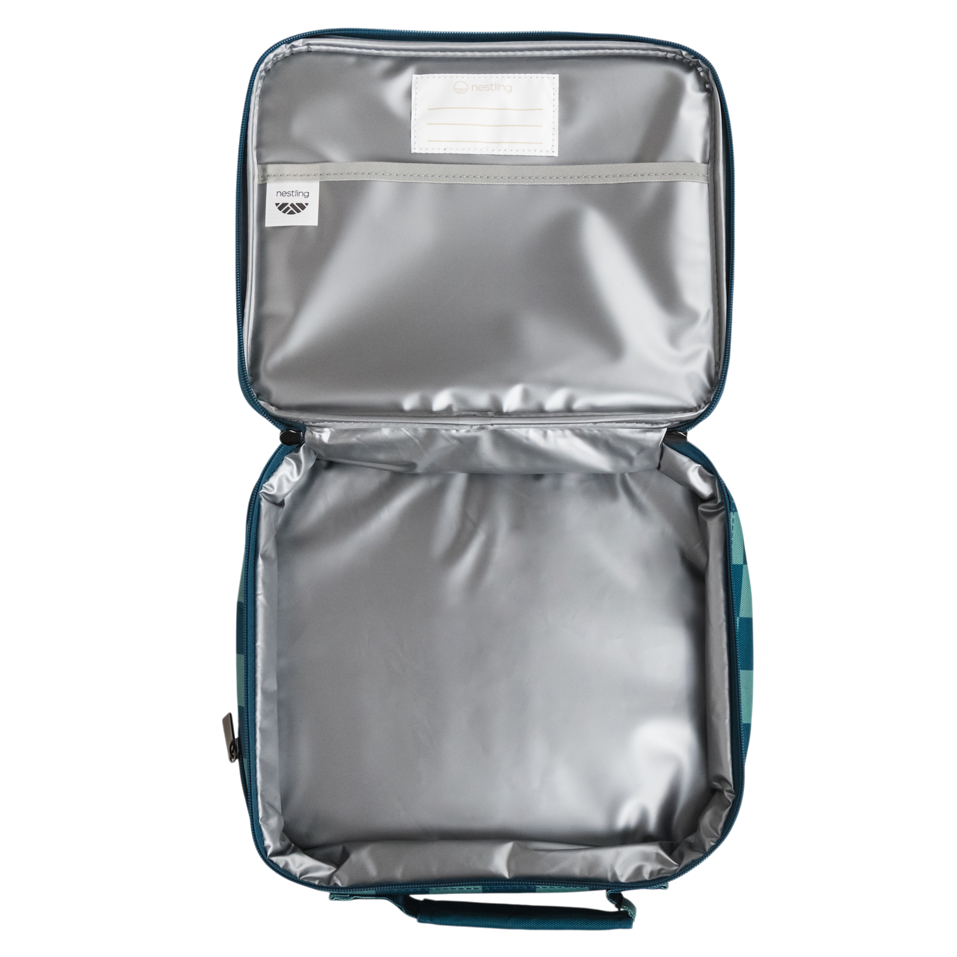 Nestling | Insulated Lunch Bag - Blue & Green Check