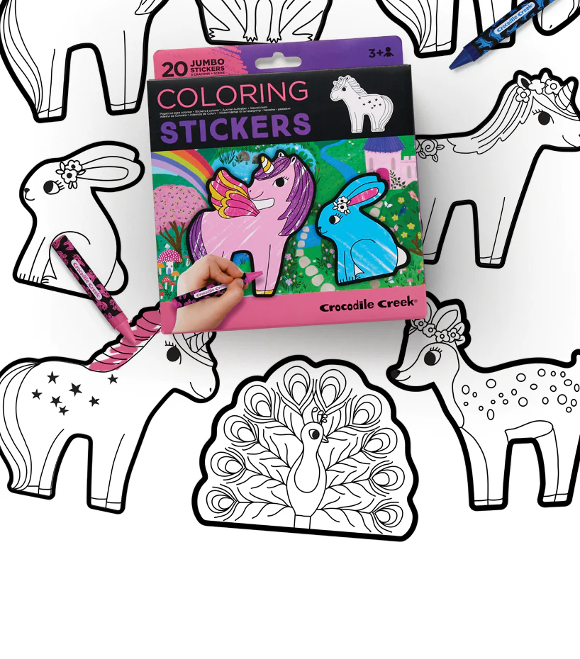 Crocodile Creek | Colouring Stickers - Unicorns