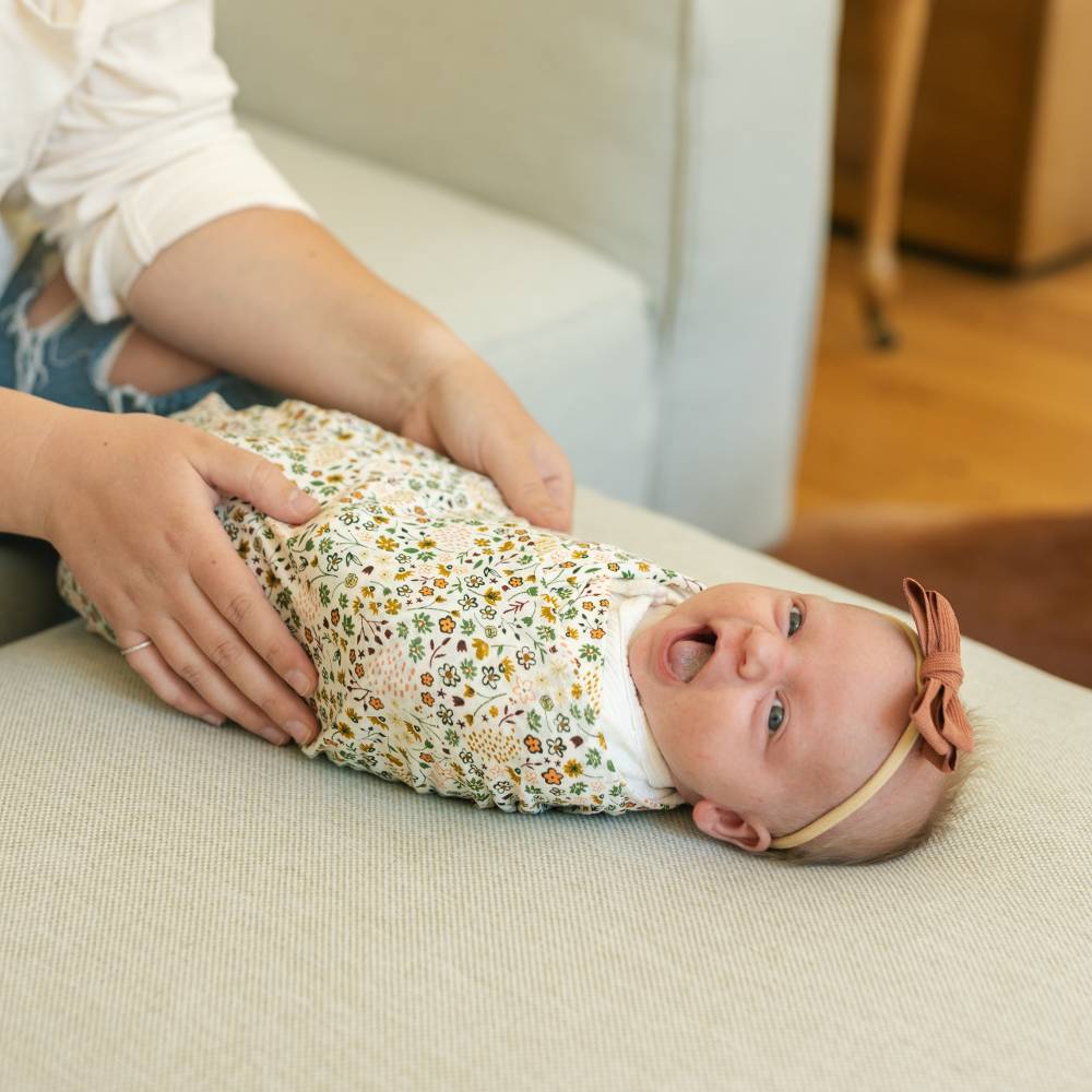 Little Unicorn | Stretch Knit Swaddle - Pressed Petals