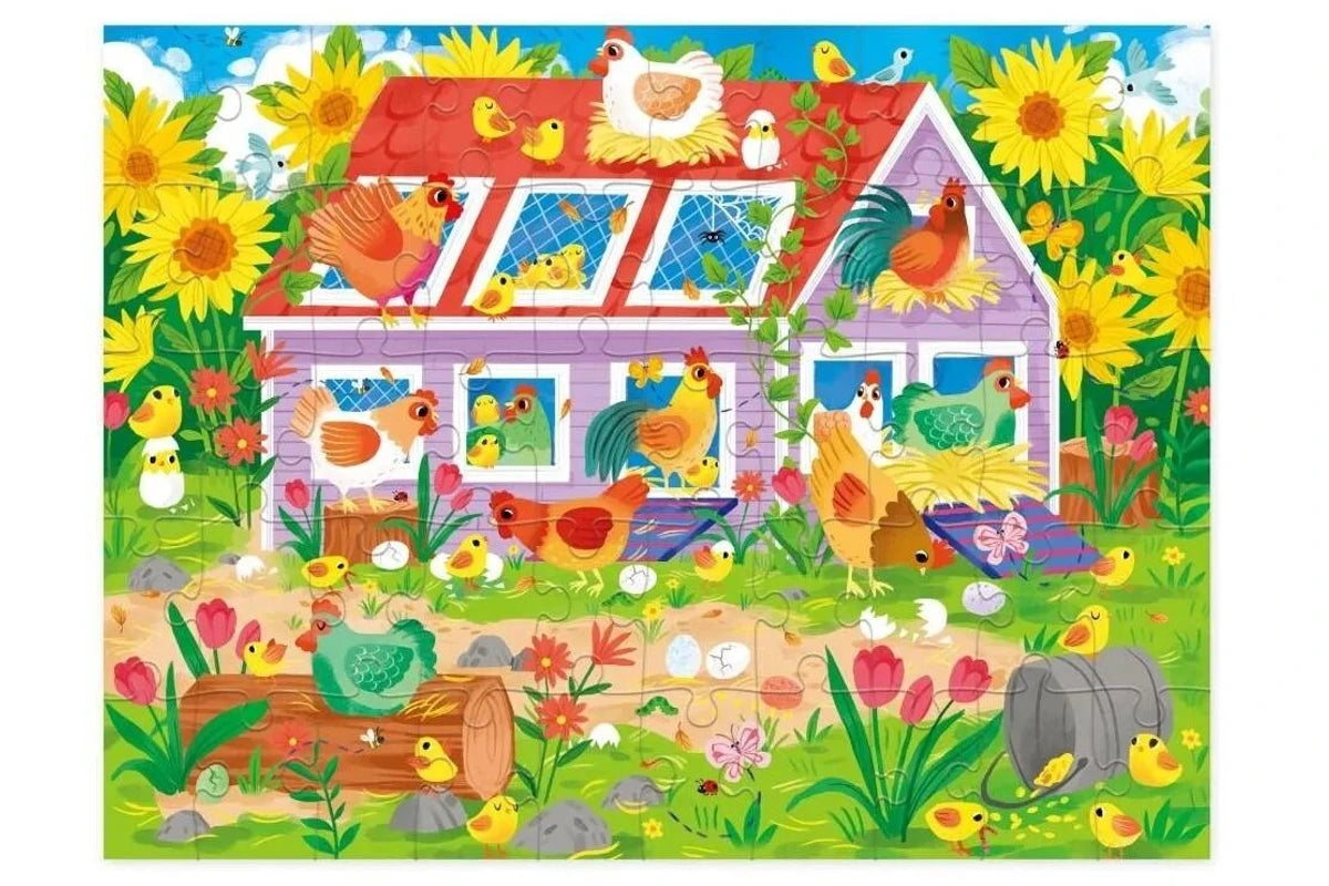 Crocodile Creek | 50pc House Puzzle - Chicken Coop