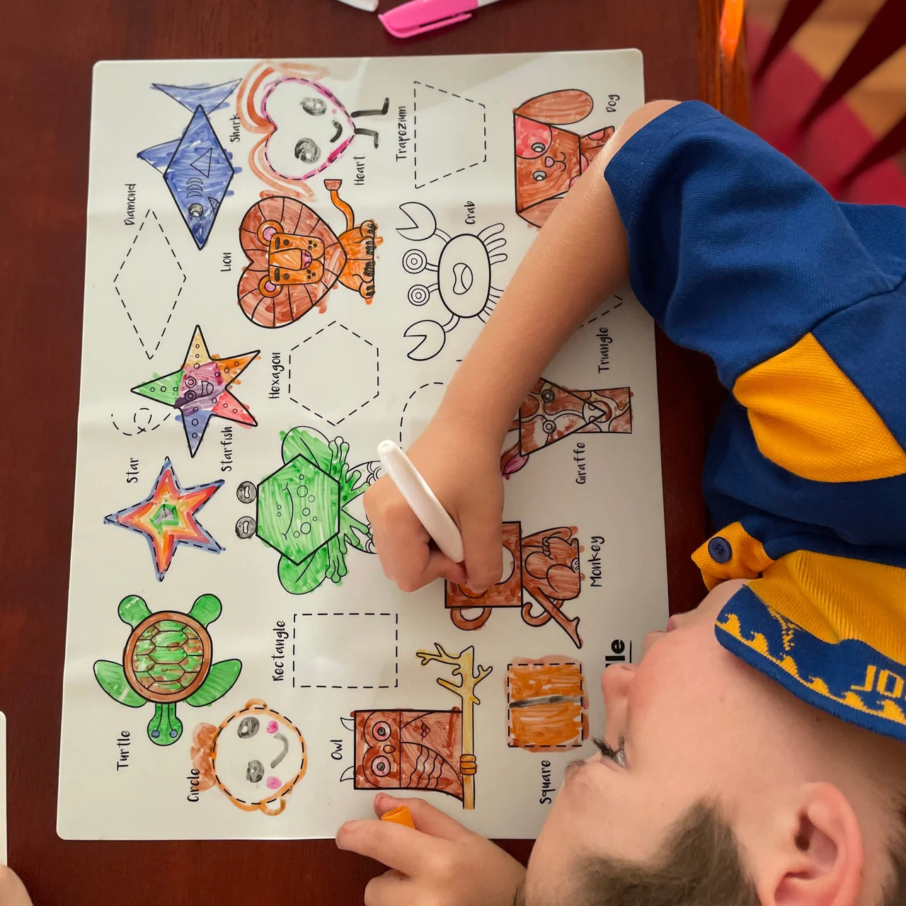 Hey Doodle | Large Colouring & Doodle Playmat - Shapeshifters