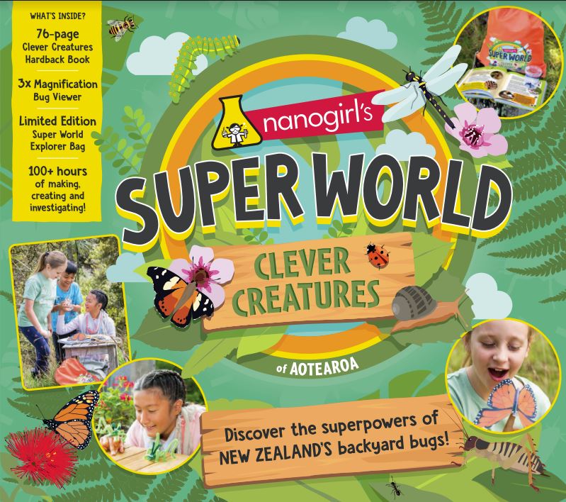 Nanogirls Super World Clever Creatures Of Aotearoa Backyard Explorer Pack.