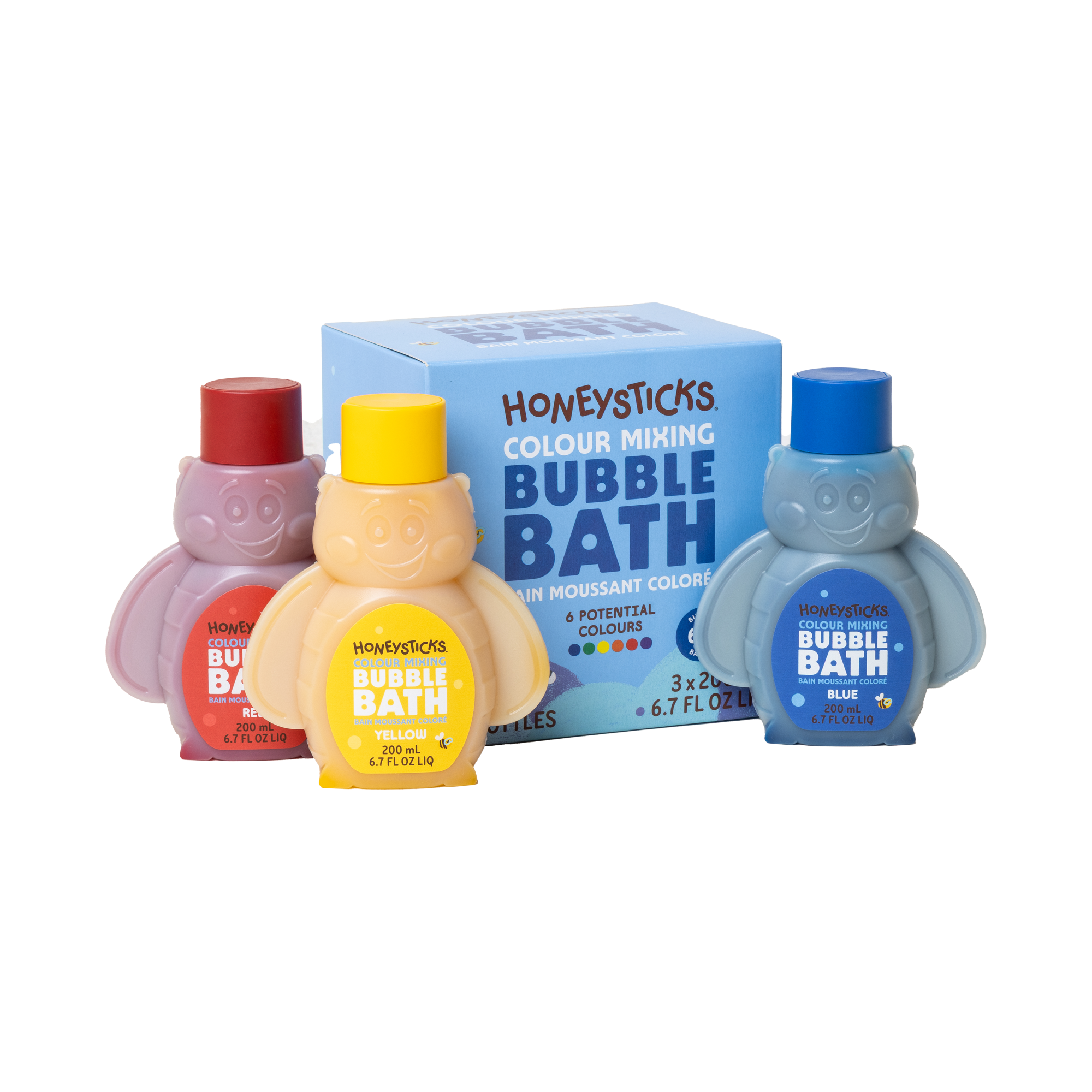 Honeysticks | Bubble Bath Colour Mixing - 3pk 200ml