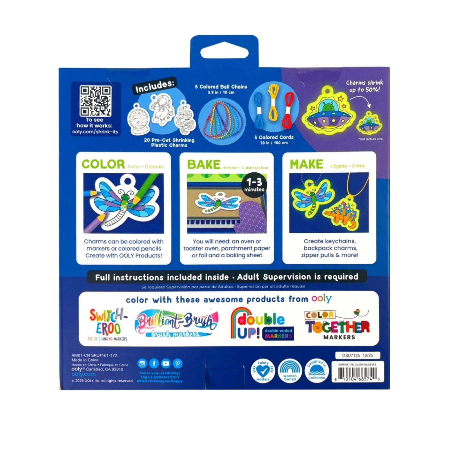 Ooly | Shrink-Its! DIY Shrink Art Kit - Glow-in-the-Dark Buddies