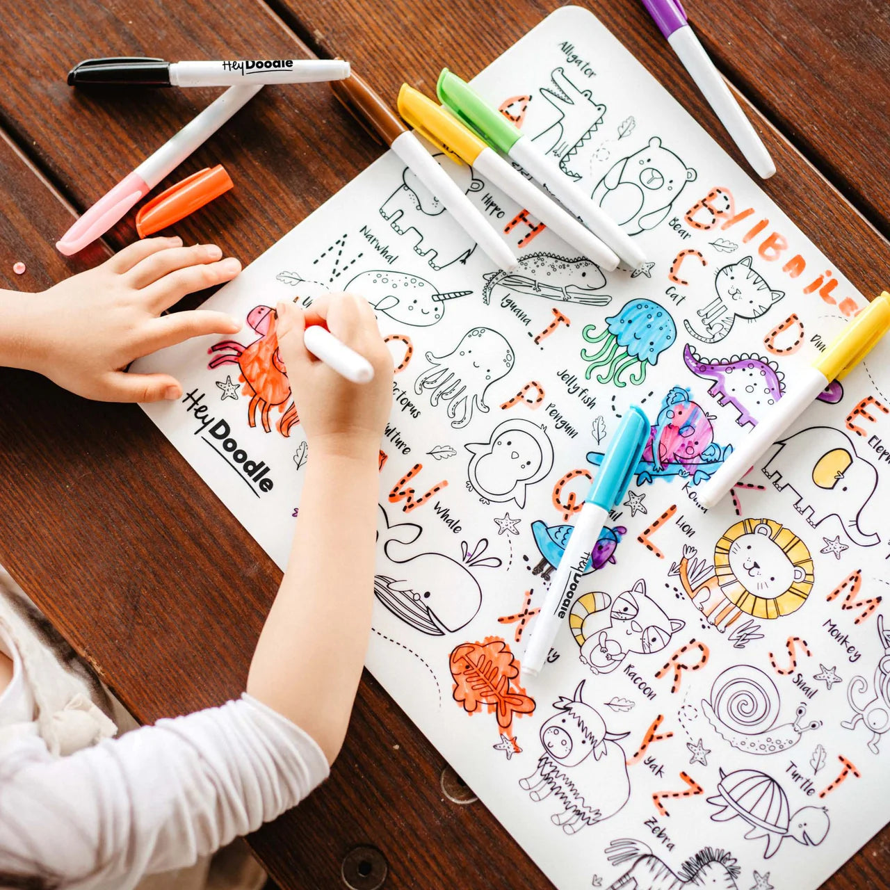 Hey Doodle | Large Colouring & Doodle Playmat - Toot Toot