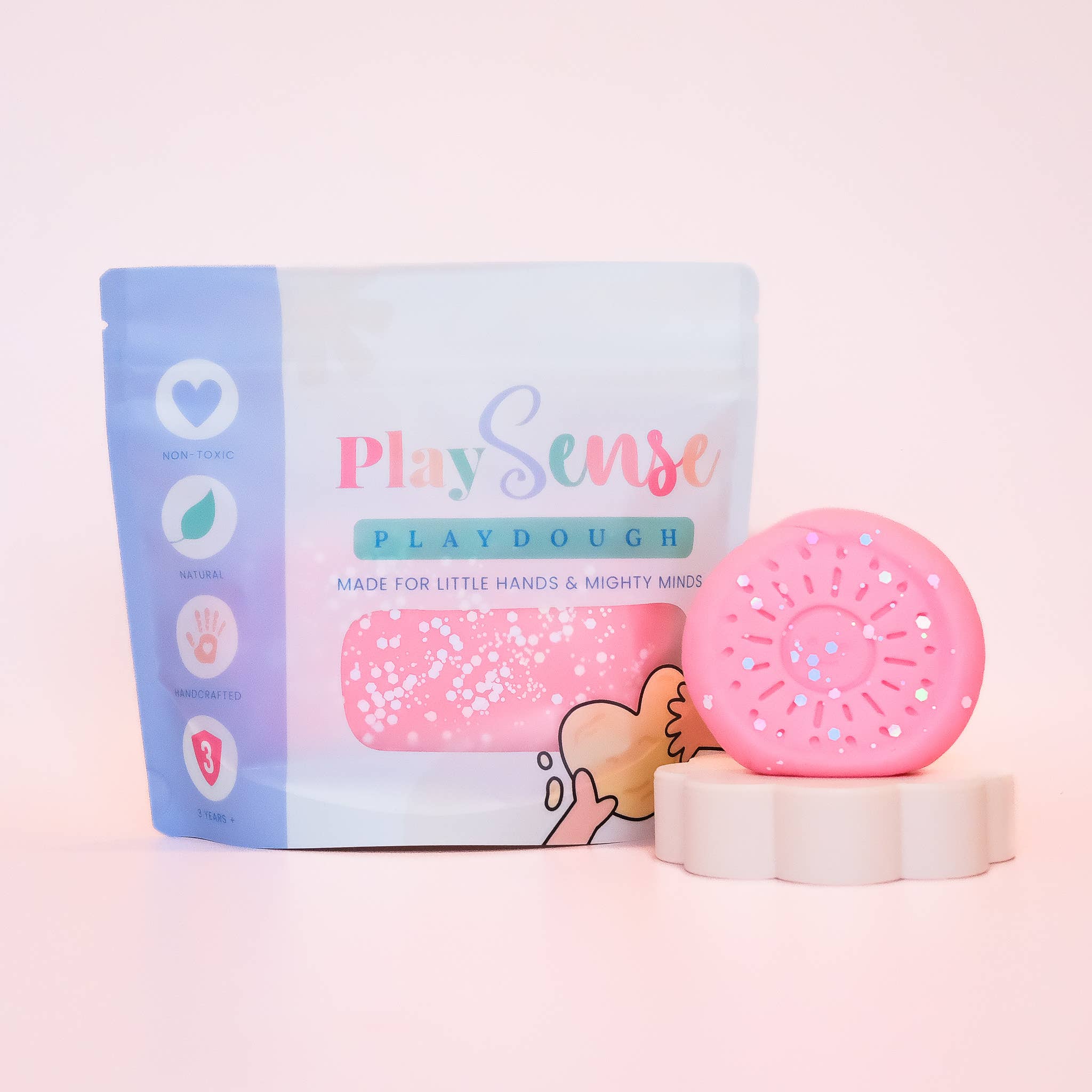 Play Sense | Dough - Glitter Pastel Pink (Cotton Candy Scented)