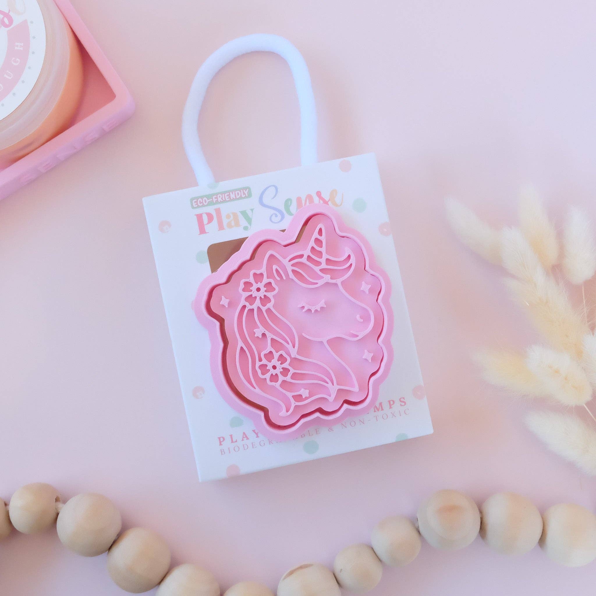 Play Sense | Eco Playdough Stamp - Flower Unicorn