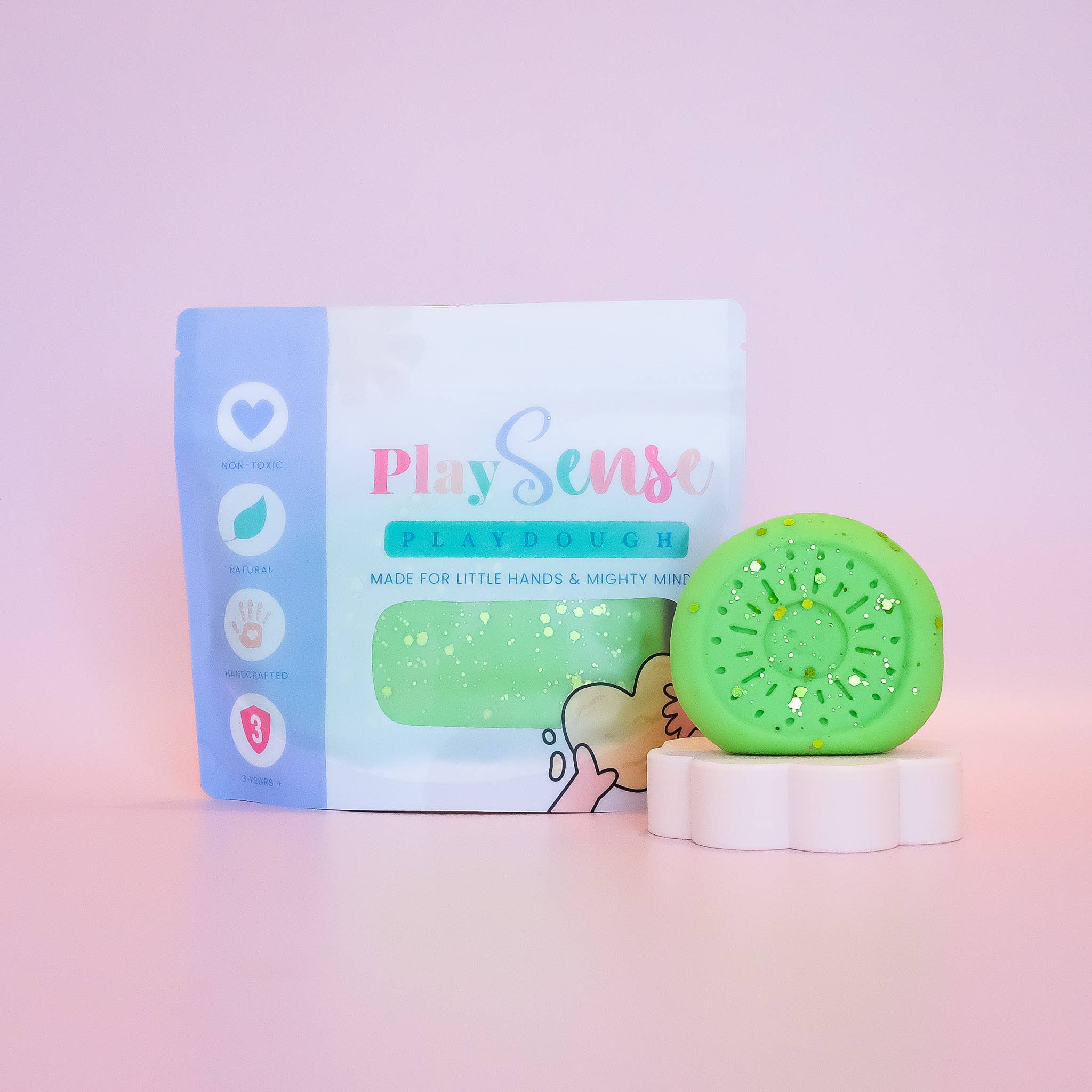 Play Sense | Dough - Glitter Green (Fresh Cucumber Scented)