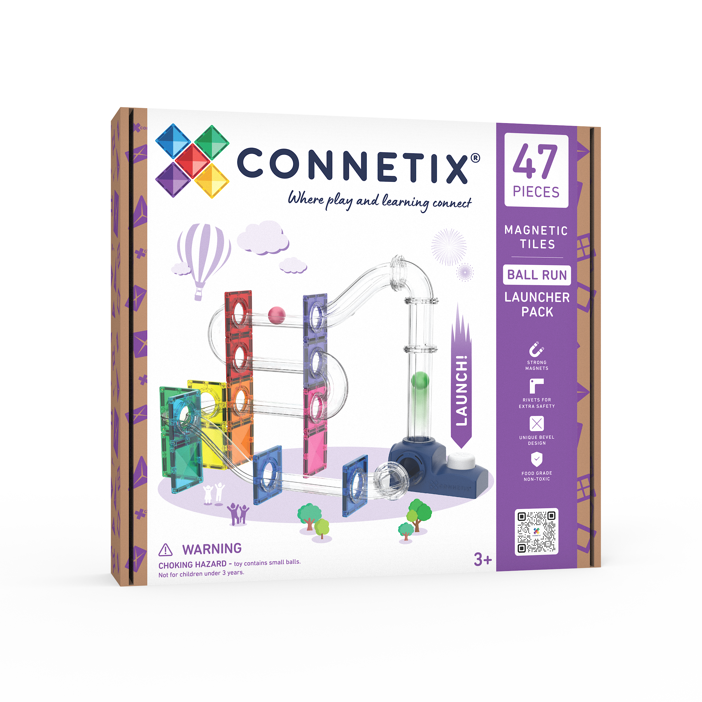 CONNETIX | Ball Run Launcher Pack - 47pc