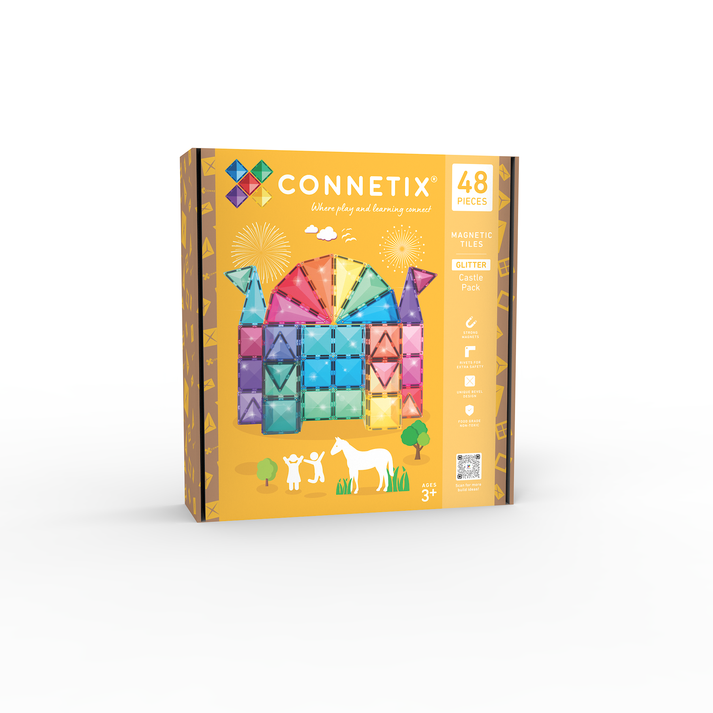 Connetix | Glitter Castle Pack - 48 pc