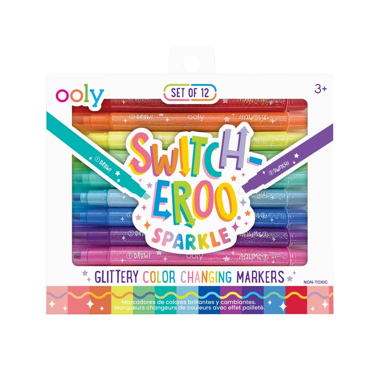 Ooly | Switch-eroo! Sparkle Glitter Colour-Changing Markers - 12pk