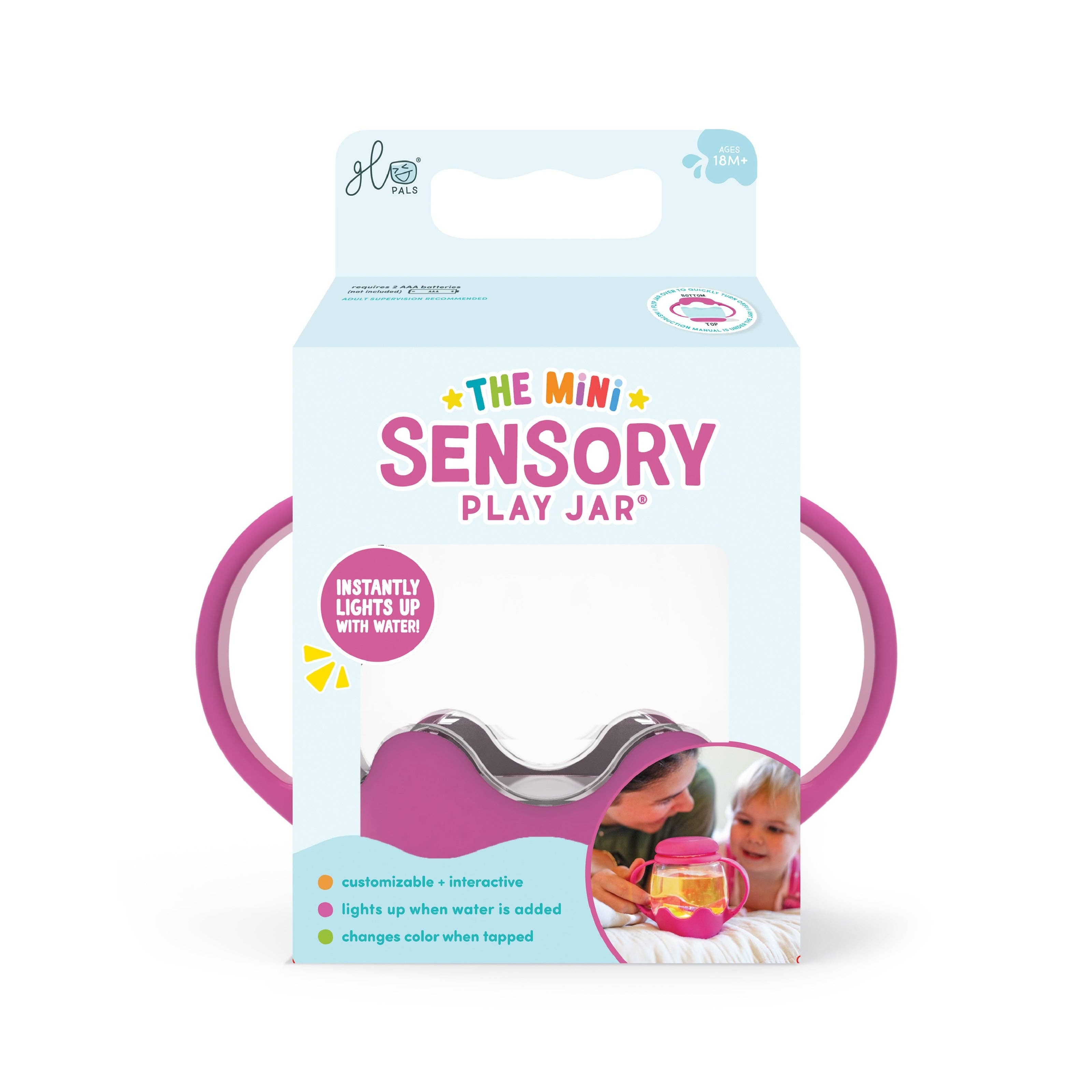 Glo Pals | Mini Sensory Play Jar - Pink