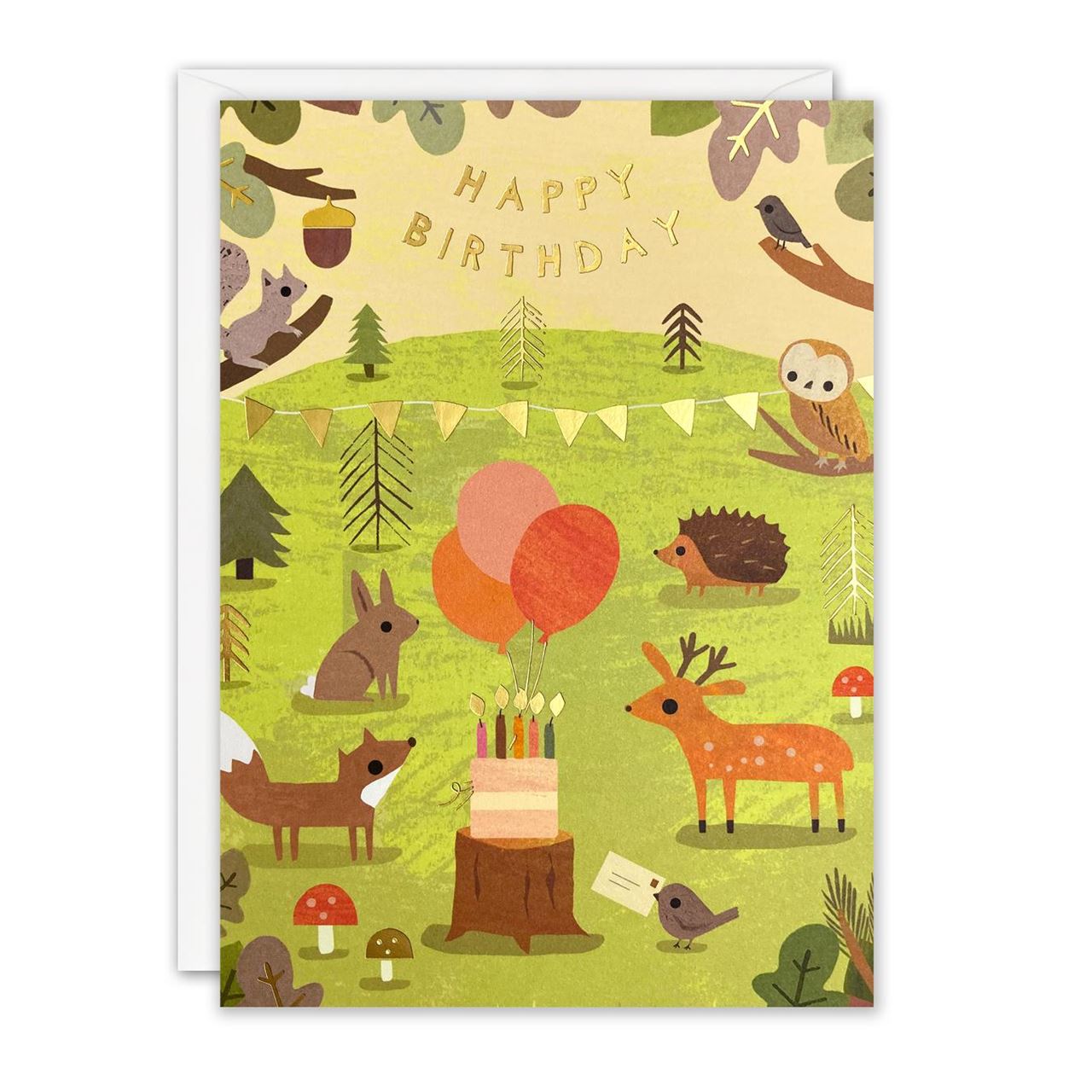 Happy Birthday Woodland Card