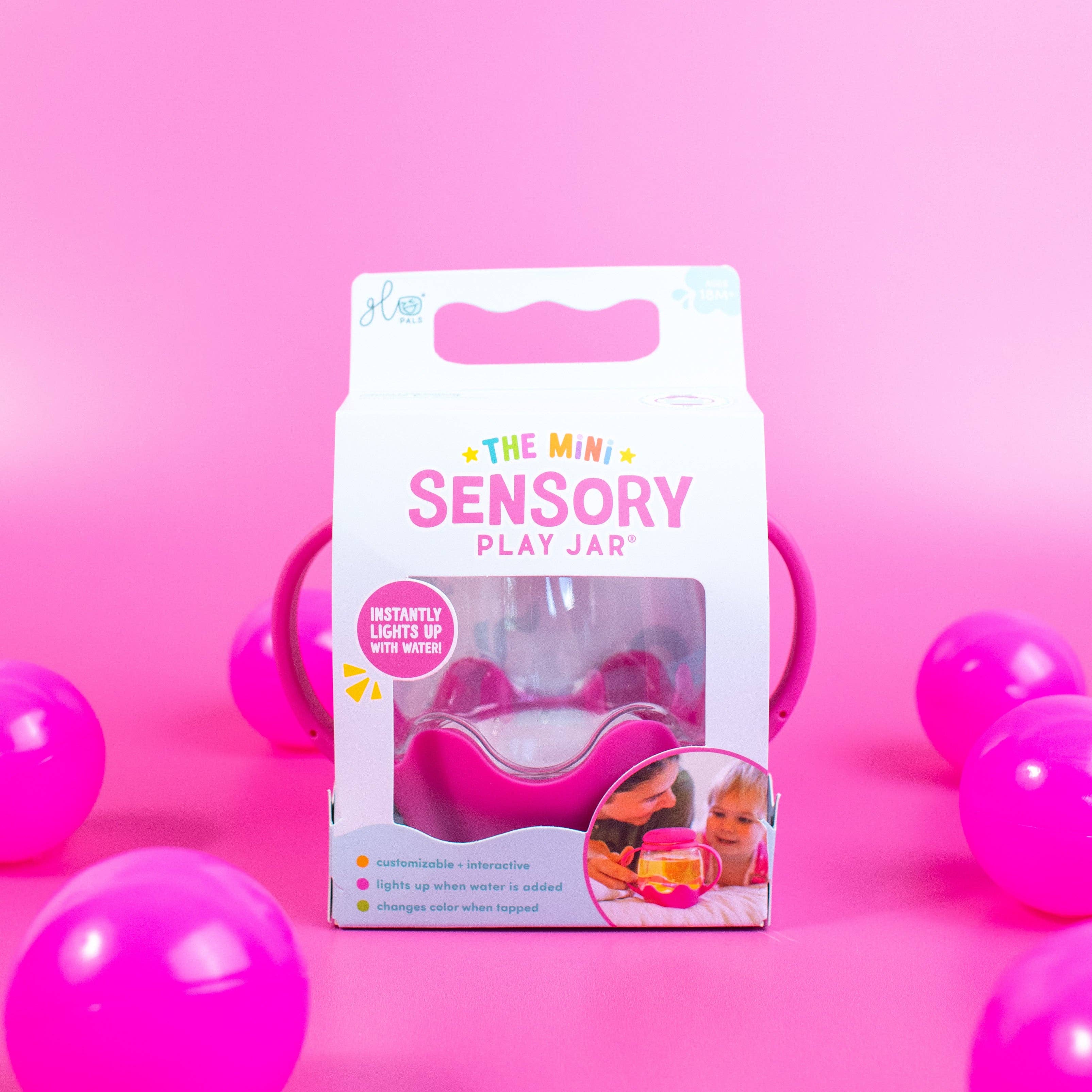 Glo Pals | Mini Sensory Play Jar - Pink