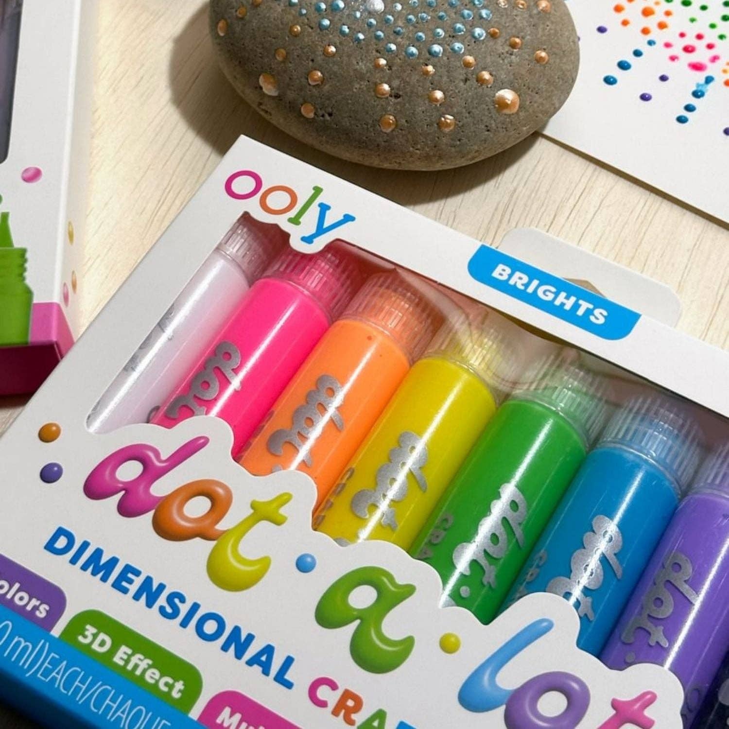 Ooly | Dot-a-Lot Dimensional Craft Paint Brights - Set of 8