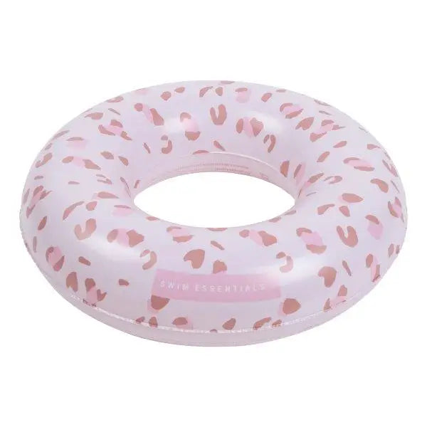 Swim Essentials | Inflatable Swim Ring - Old pink leopard, 55cm